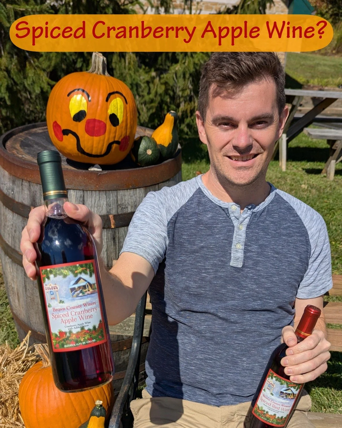 Visit Brown County Winery on October 18 for Spiced Wine Saturday and pick your favorite Spiced Wine!  Enjoy the food truck, tours, and complimentary tastings. #ILoveBrownCounty #IndianaWine #SpicedWine