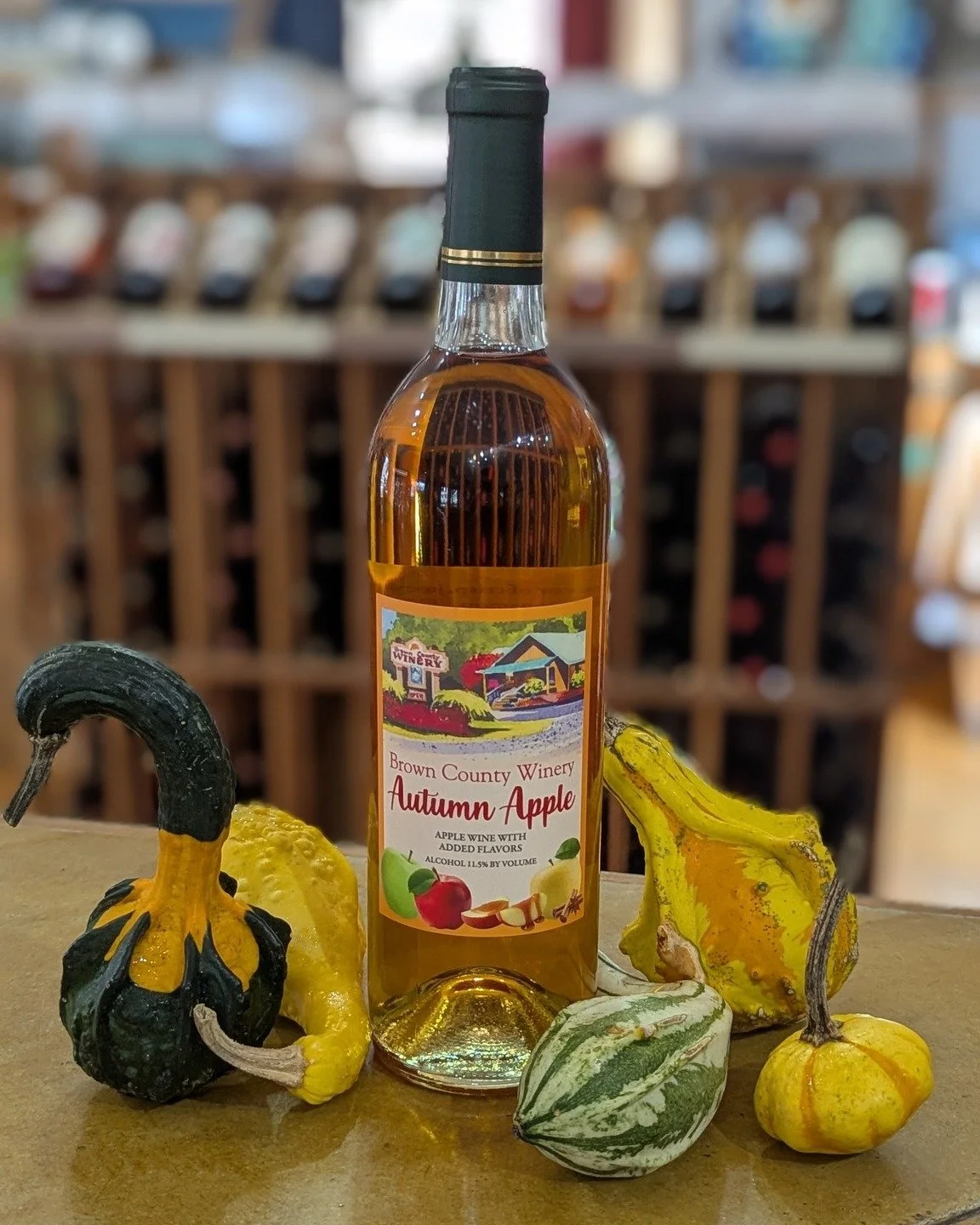 Introducing our newest wine, Autumn Apple!!

This wine blends crisp apple wine and sweet caramel, with a hint of cinnamon.  This fruit wine is a perfect fall and winter dessert and pairs perfectly with friends and family around the campfire.

Visit o