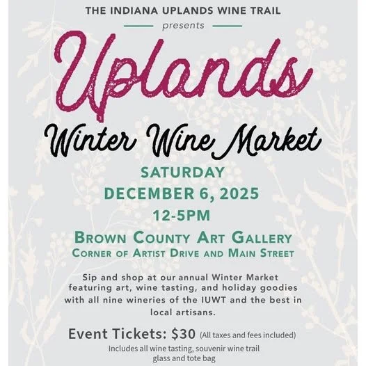We are only two weeks away from the Indiana Uplands Winter Wine Market! ❄🍷

Tickets are selling fast so be sure to buy your ticket soon!
We can't wait to see you there! 

Get your tickets at: https://indianauplands.com/winter-wine-market/