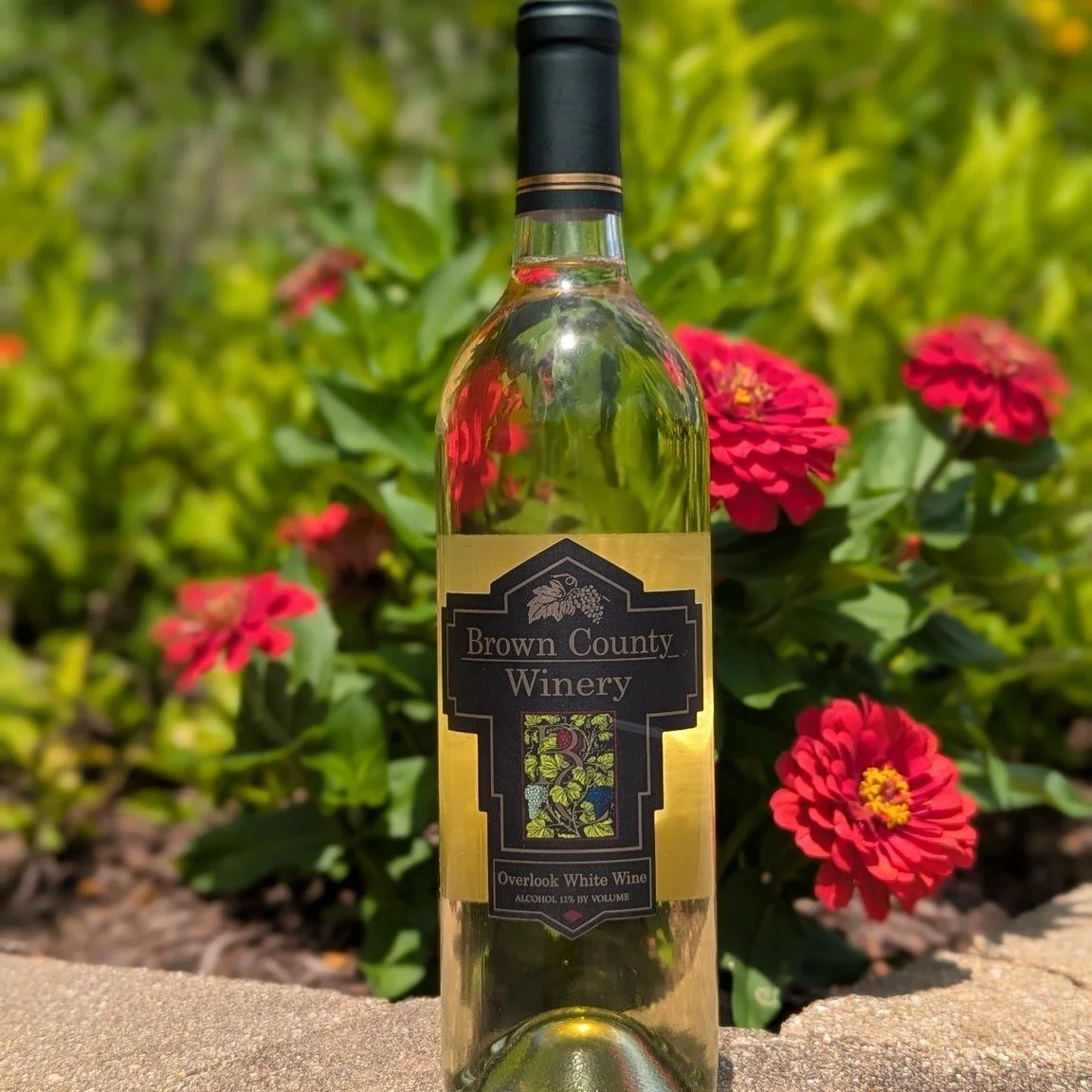 The Overlook White Wine is back in stock!! This dry white wine has hints of green apple tartness and is perfect wine for summer.  Try it with grilled chicken, roasted zucchini, or a fresh salad.

This wine is available at both of our Brown County tas