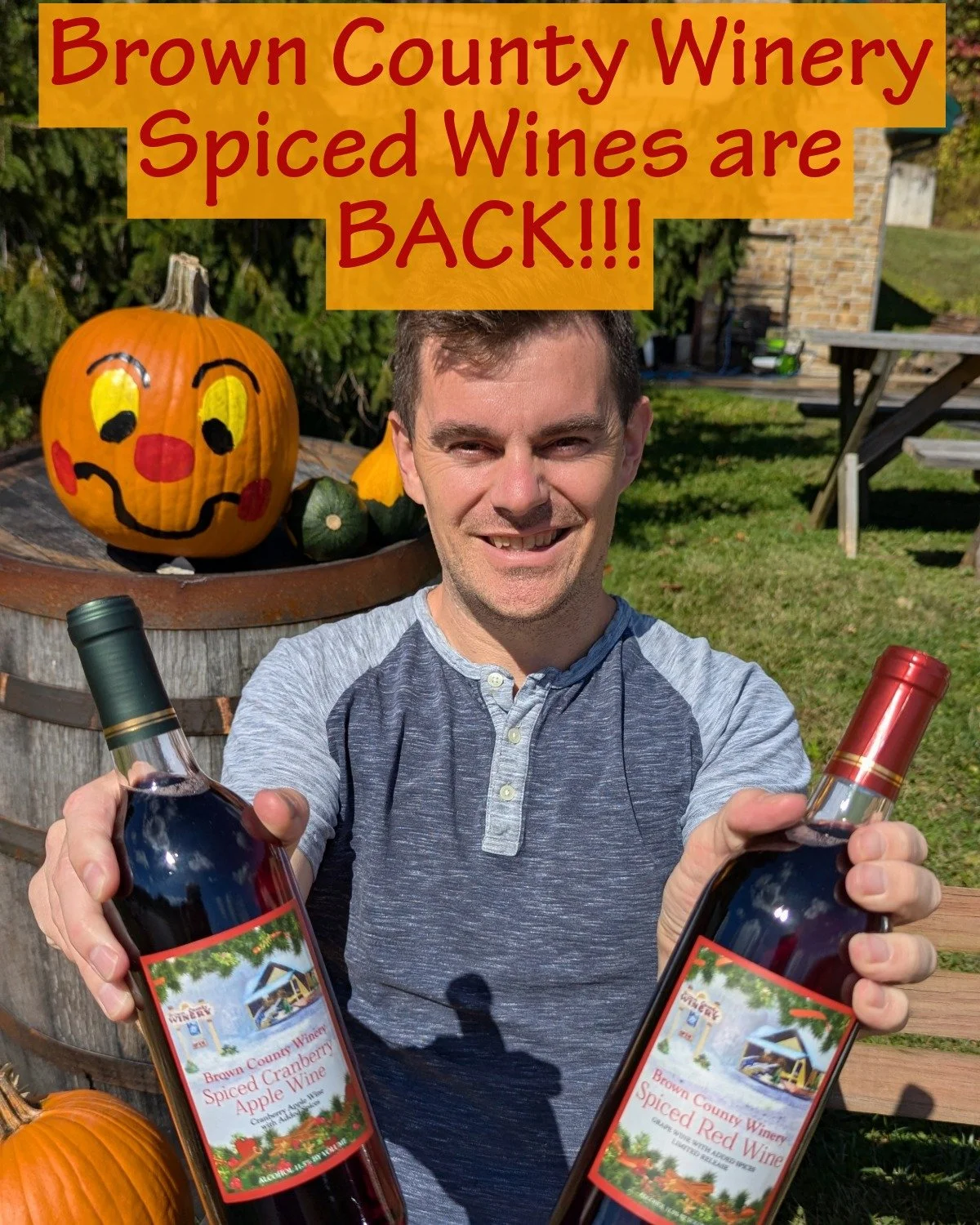 The Spiced Red Wine and Spiced Cranberry Apple Wine are back at Brown County Winery!! The perfect wines for the fall and winter and served hot at both of our tasting rooms in Brown County.  Make sure you save a spot for them during your wine tasting.