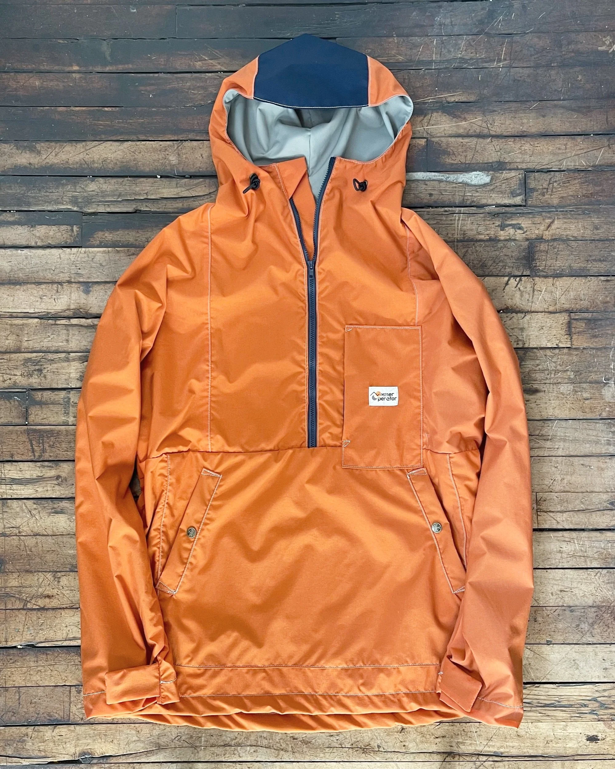 A bespoke Anorak for a patron who specified pocket design and location.