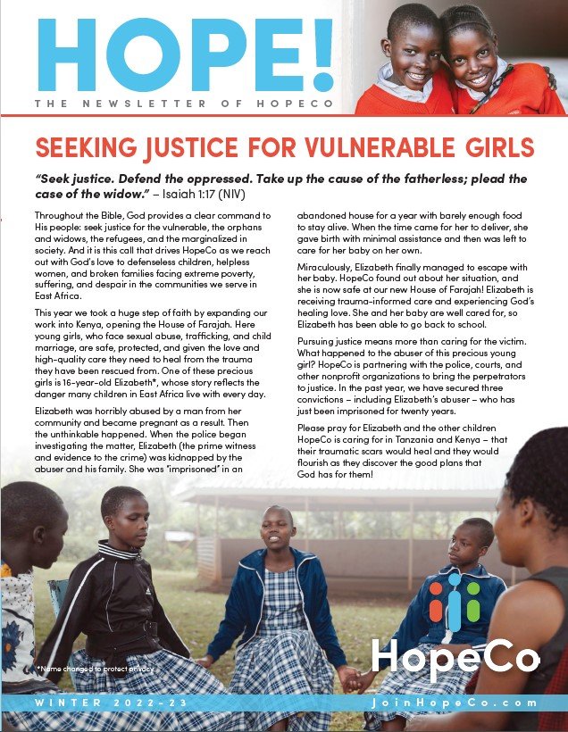 Winter 2022-23: Seeking Justice for Vulnerable Girls