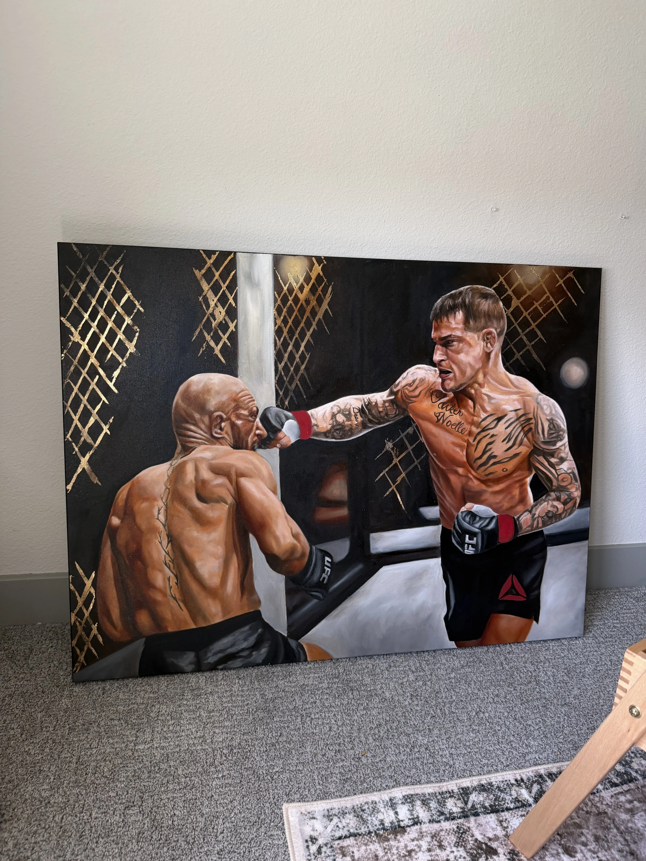 “The Diamond” SIGNED by Dustin Poirier 30x40”