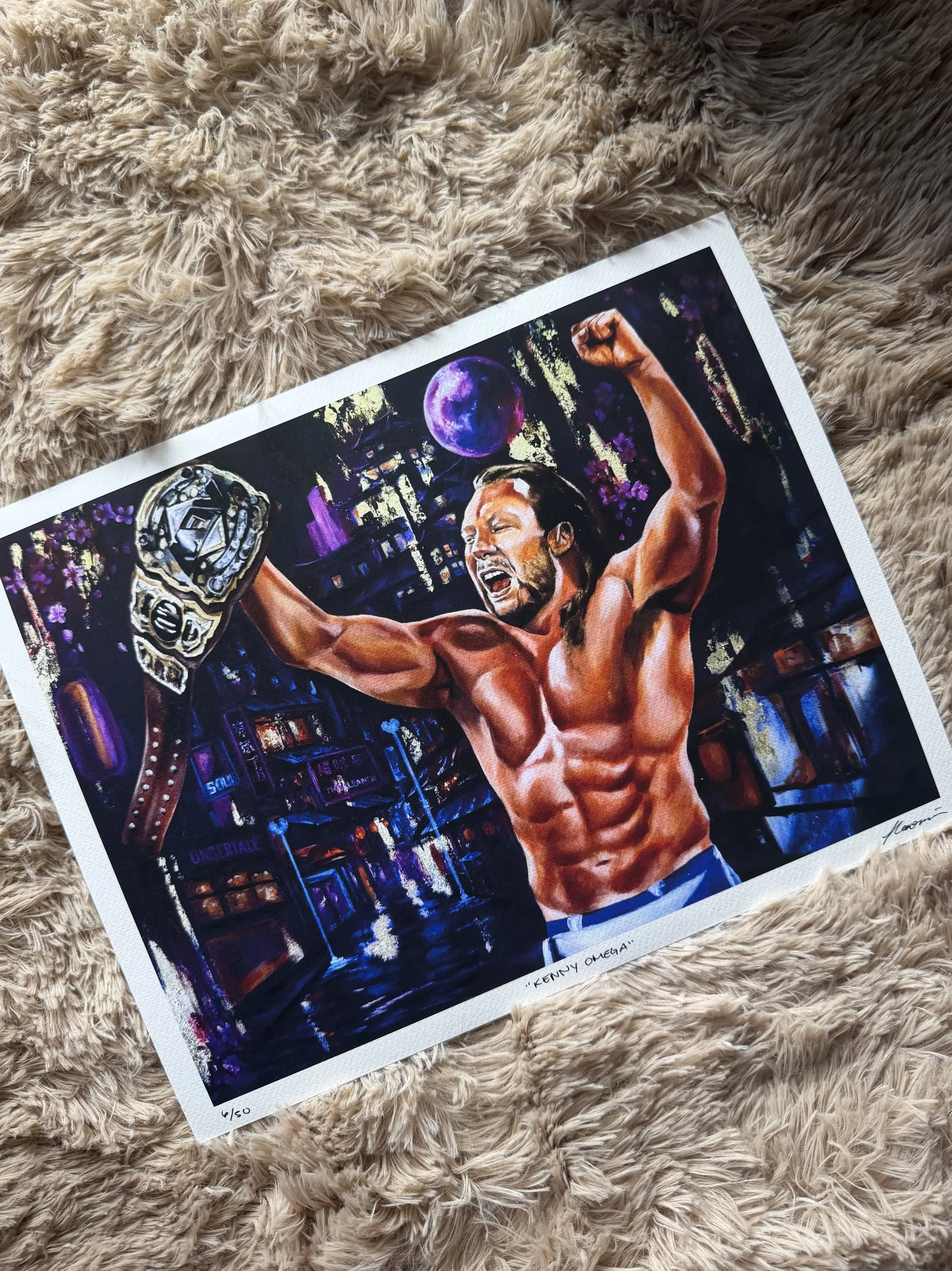 “Kenny Omega” Signed Limited Edition Fine Art Print 11x14”