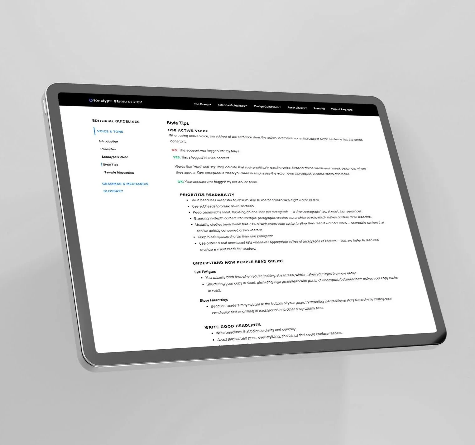 Sonatype Brand System: Voice