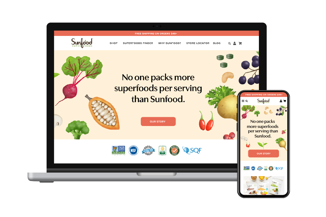 Sunfood Superfoods Website
