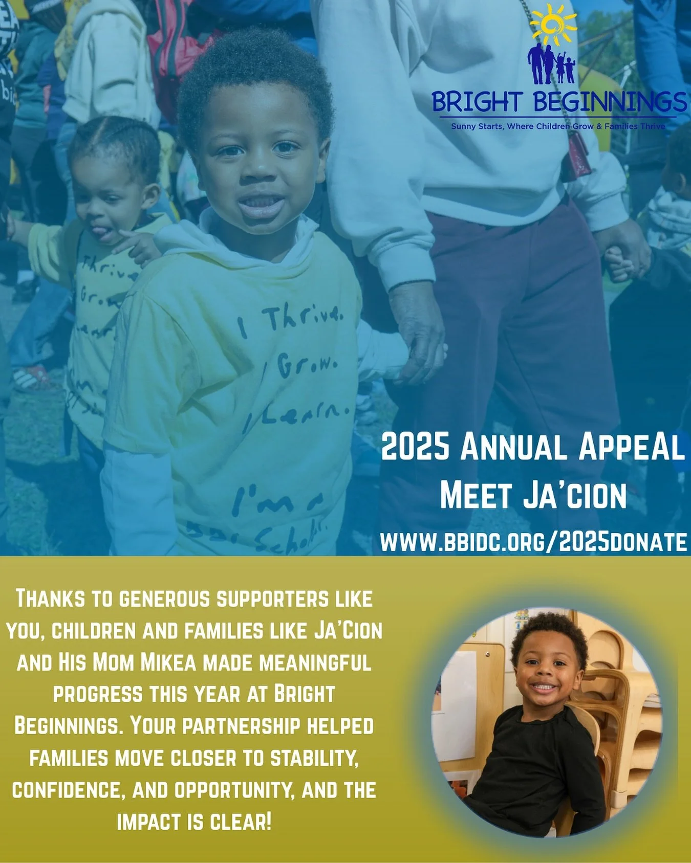 As we close out the year, there is still time to make a difference. A year-end gift to Bright Beginnings provides comprehensive, wraparound services and high-quality early education for both children and parents, helping families build a foundation f