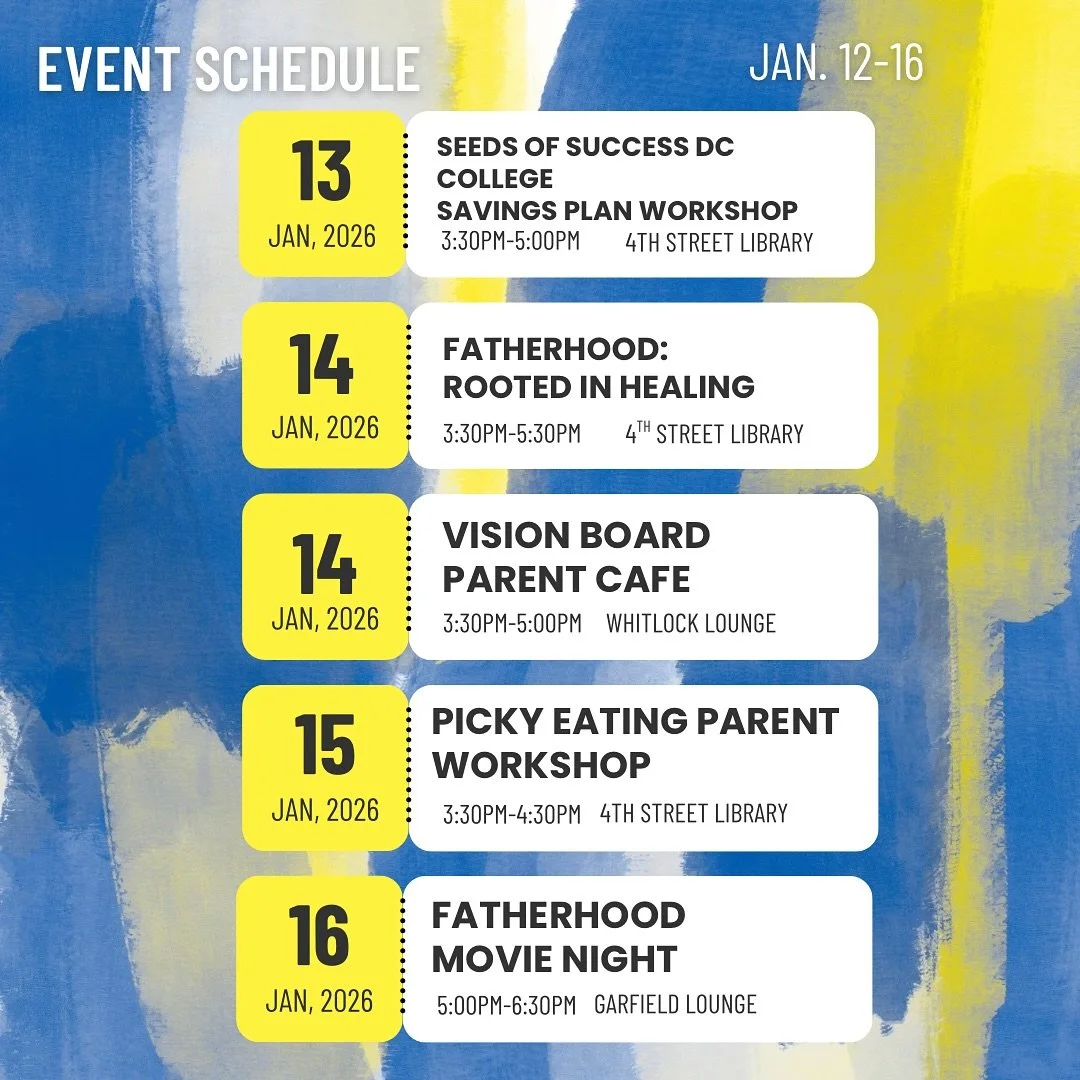 This week is loaded with programming and events! We hope to see you there! 💙💛