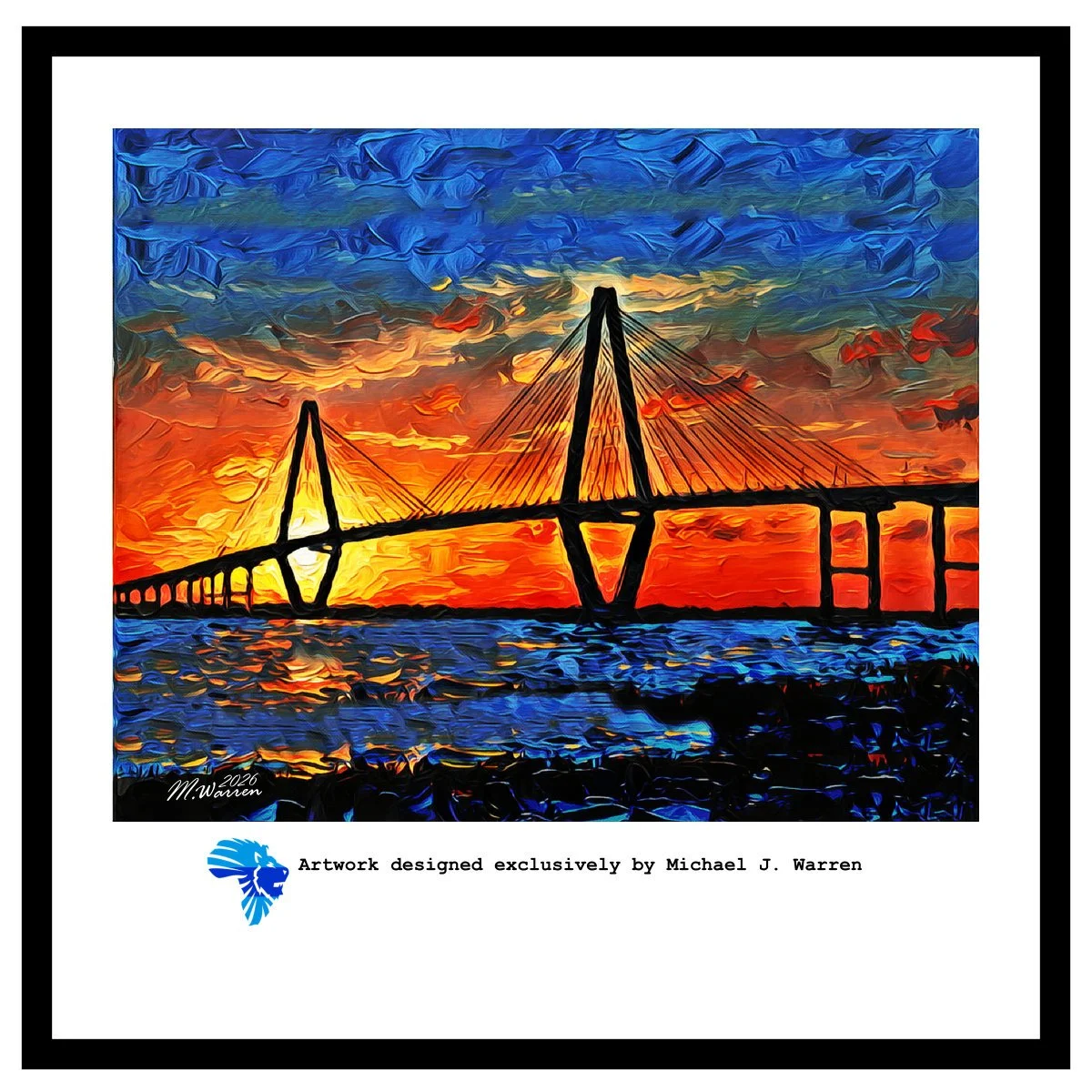 Cooper River Bridge - Sunset Blue
