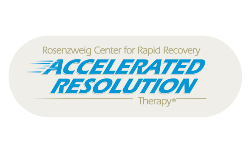 Logo for Accelerated Resolution Therapy at Rosenzweig Center for Rapid Recovery.
