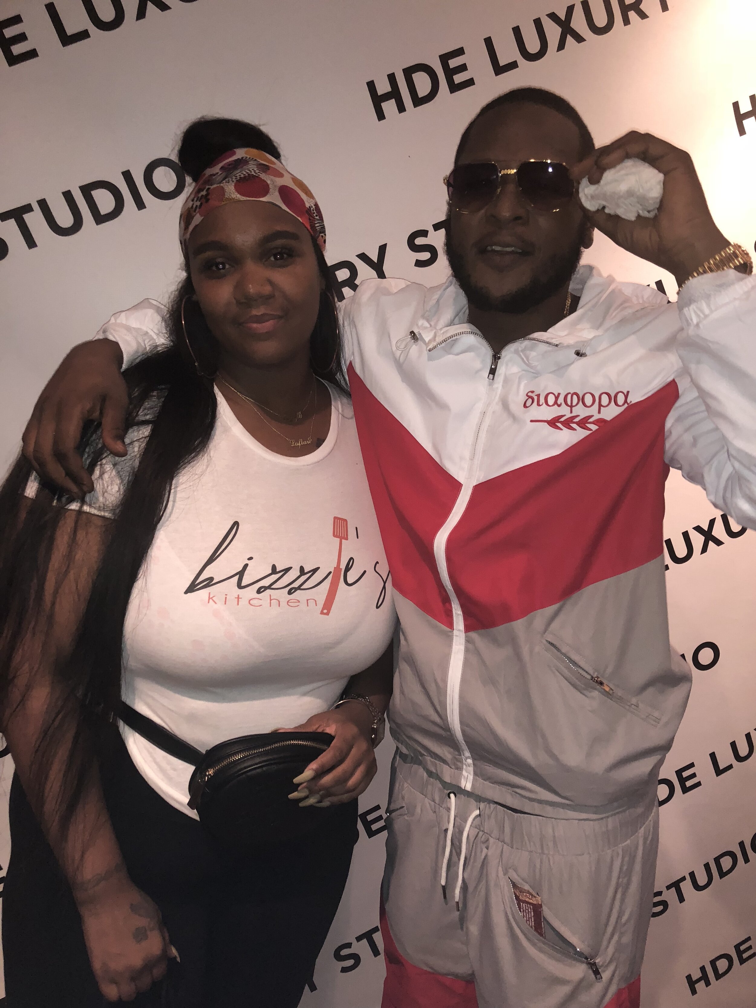 Chef Bizzle and Roc Nation Artist, Young Chris! Chef Bizzle had the honor of catering his listening party.