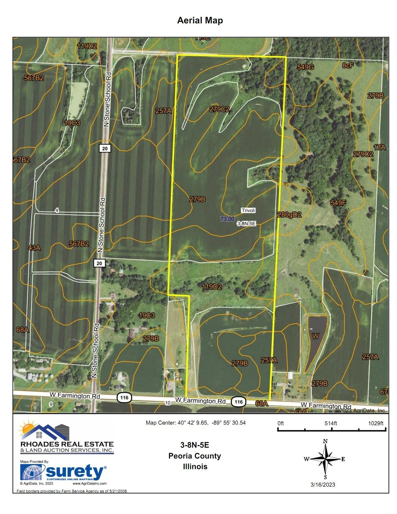 Peoria County Land Auction 73 +/ Acres Selling in 1 Tract — Kelso