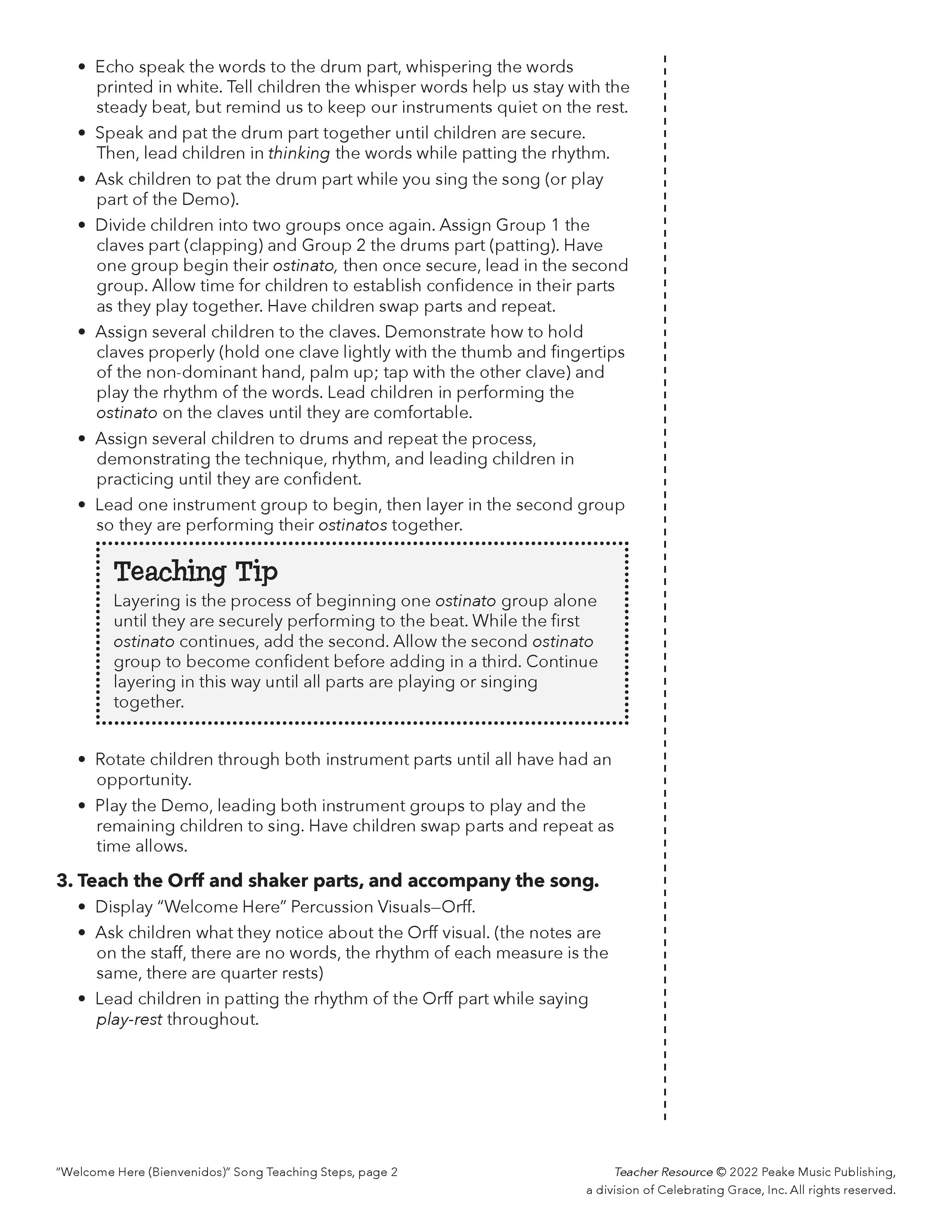 Welcome Here (Bienvenidos)  Choral sheet music, Boomwhackers