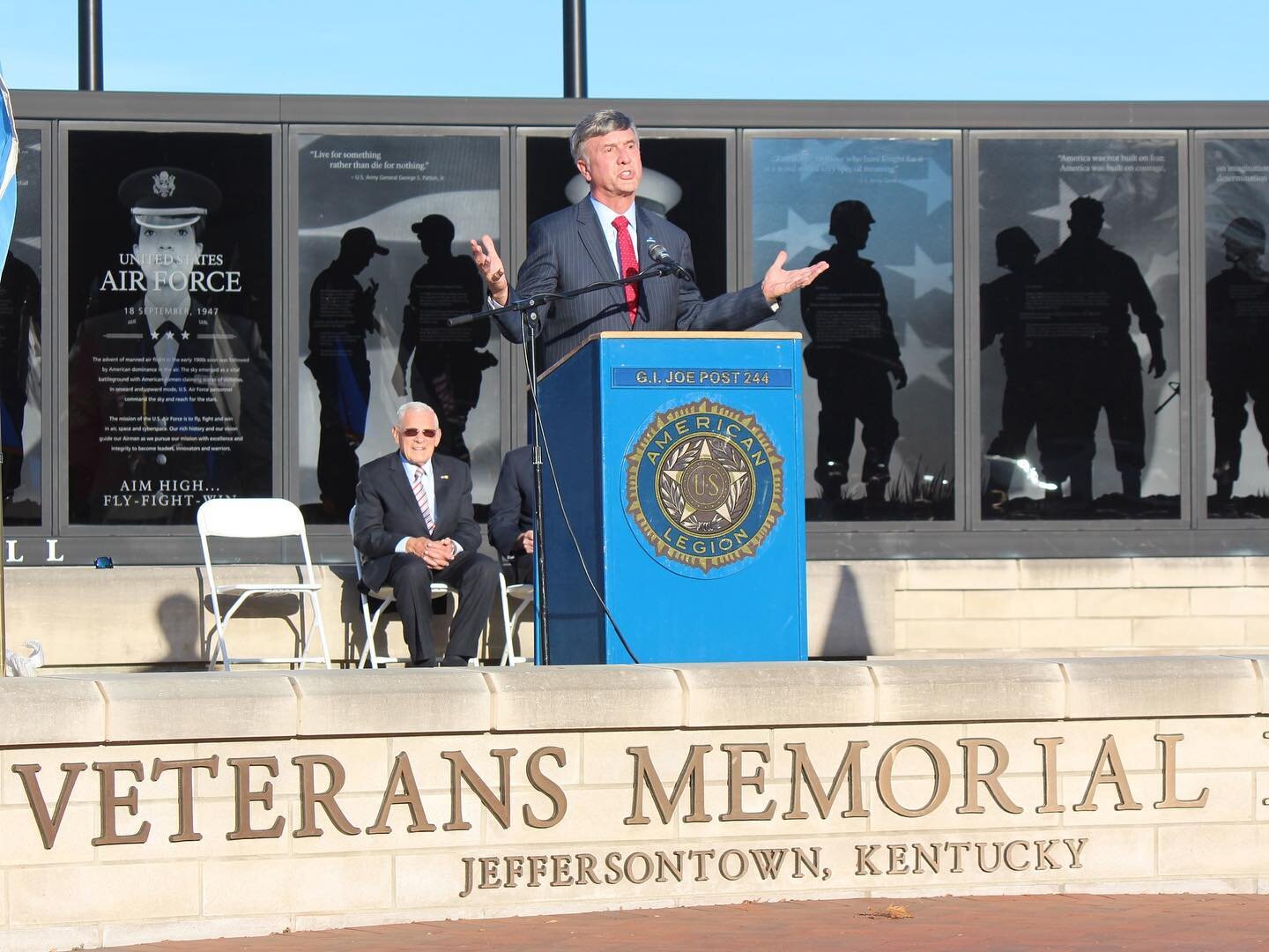 What a special occasion I experienced Sunday afternoon! The 28th annual Veterans Day Program put on by the City of Jeffersontown and American Legion G.I. Joe Post #244 was held Sunday afternoon in picture perfect warm weather. This was my 12th and fi