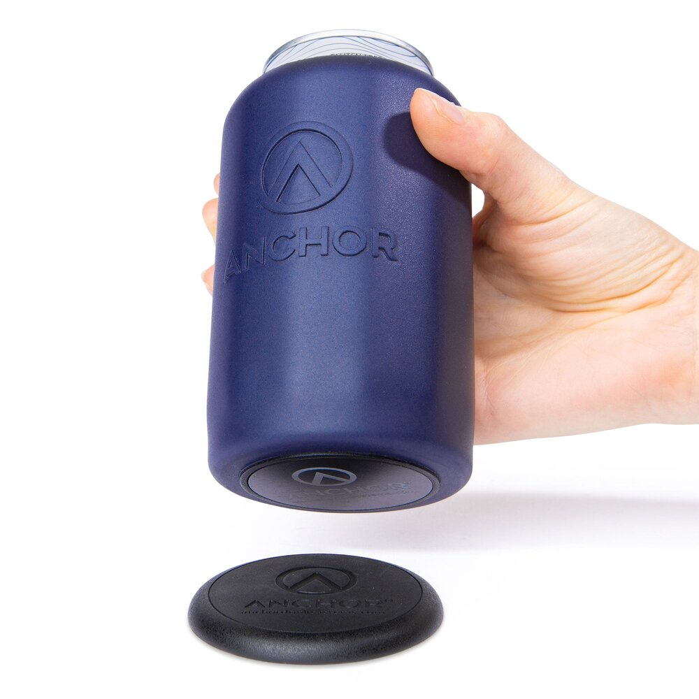 This Spill-Free Coaster on  Can Attach to Any Surface