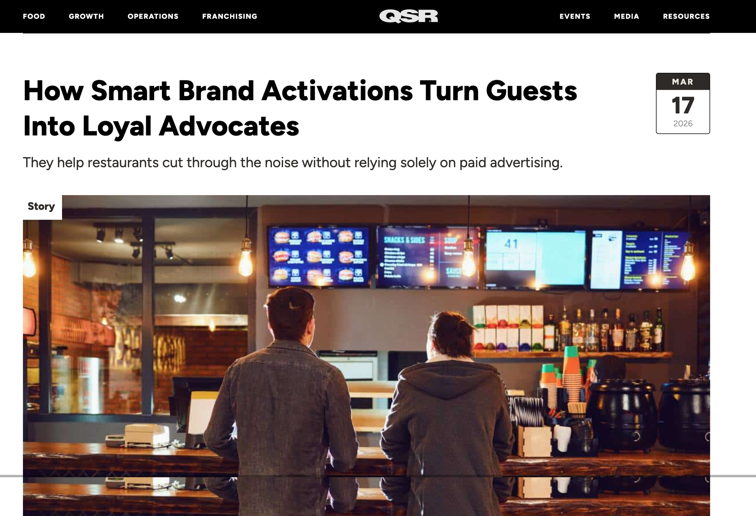 Allison Brinkman Schroeder in QSR Magazine