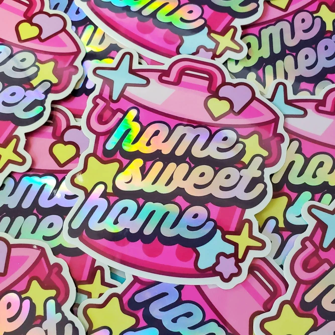 home sweet home anime trash sticker — Opalescent Eel Illustration & Design