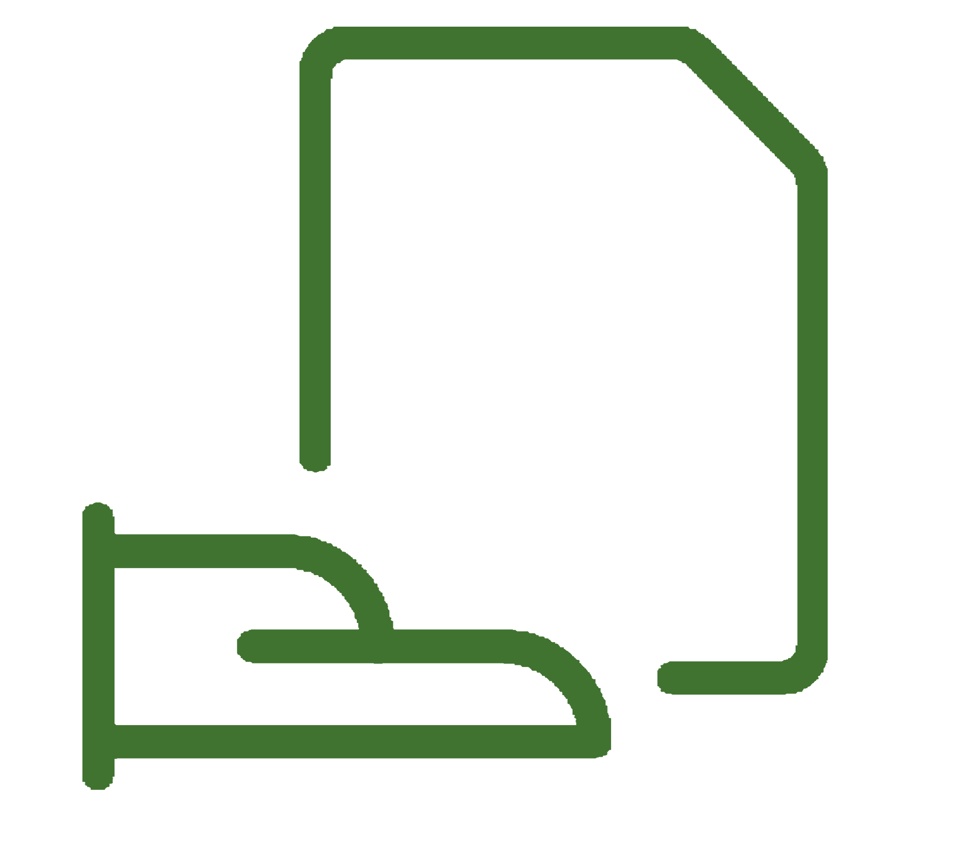 Icon of a hand submitting a document