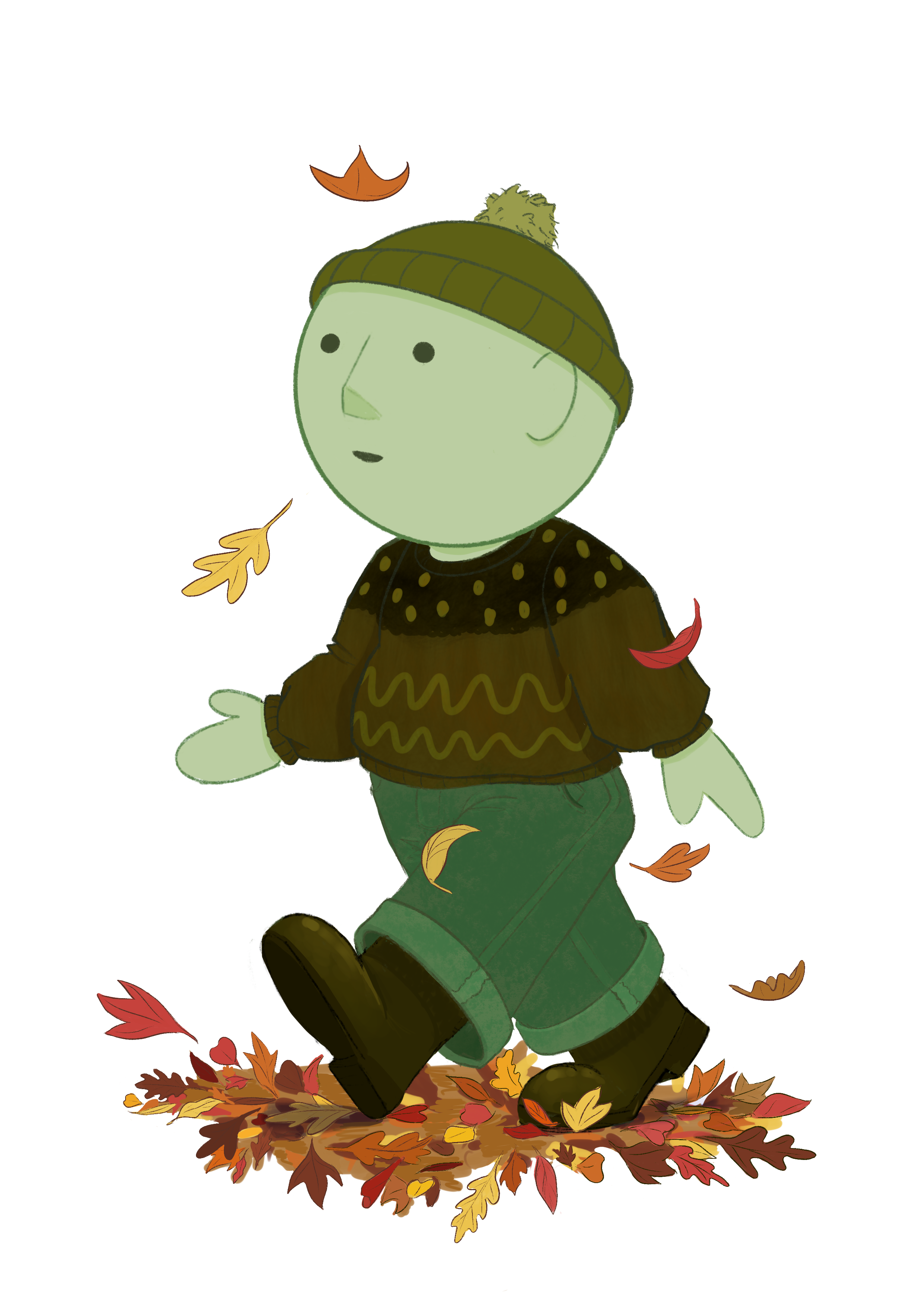 Autumn Smiski Sticker
