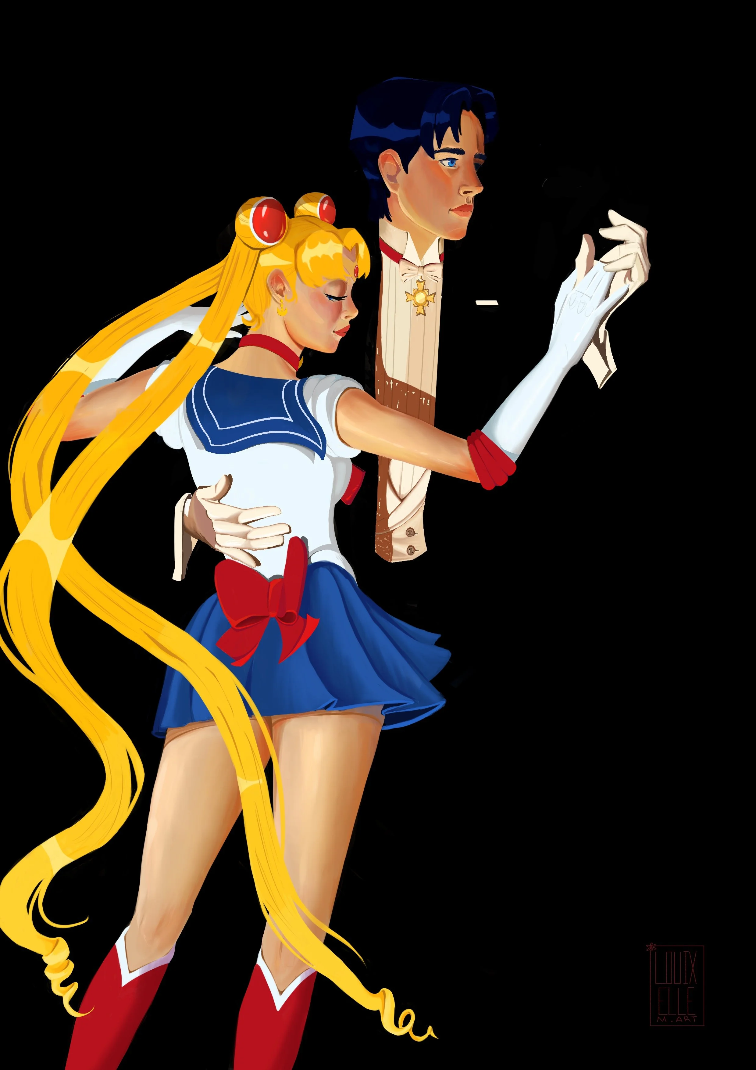 Sailor Moon and Tuxedo Mask