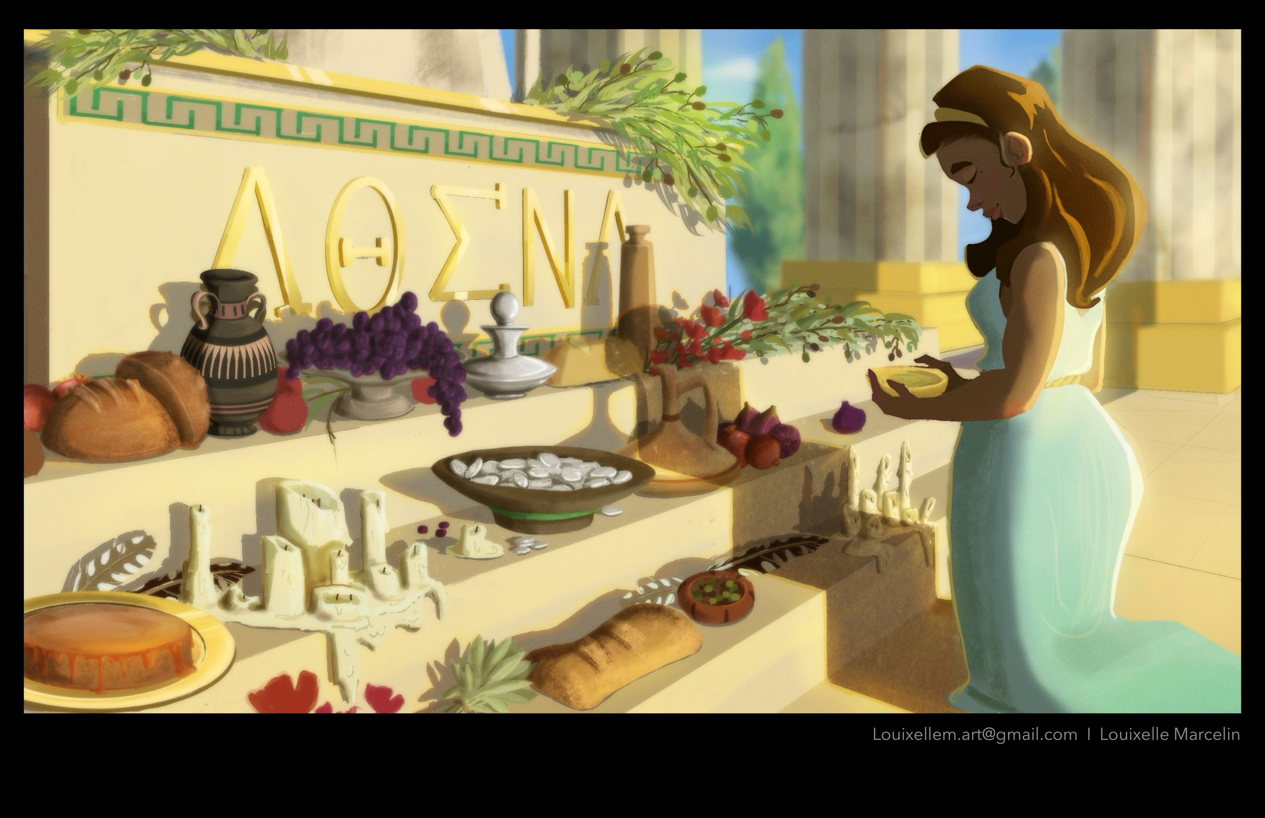 Medusa at Athena’s altar