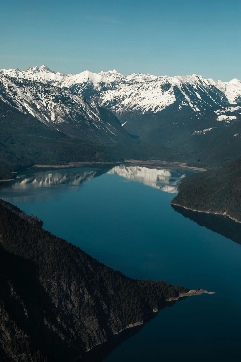 view of mountain range from plane