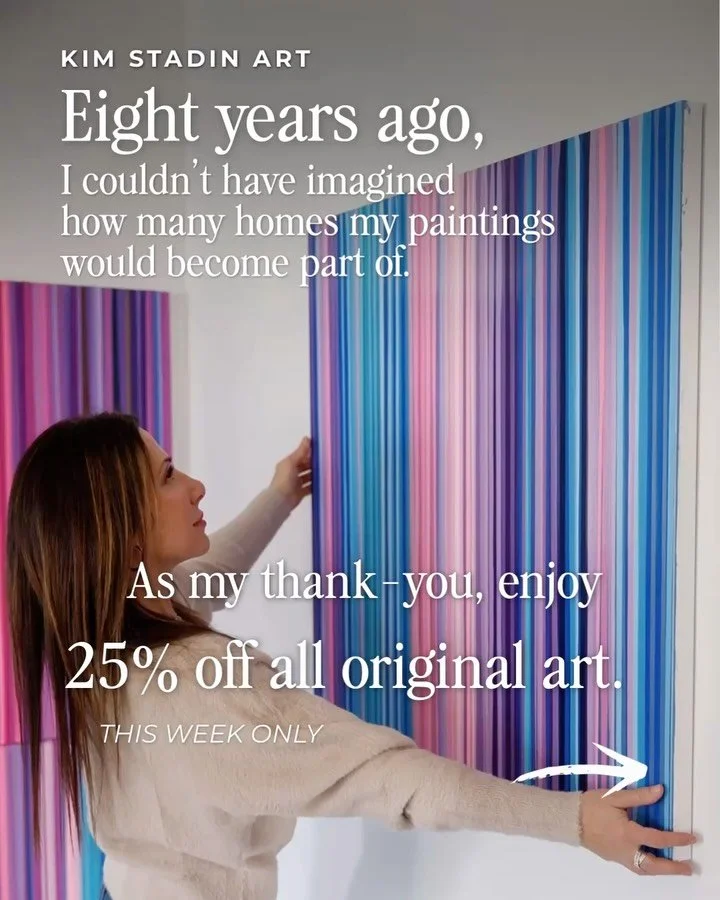Eight years of art. A special thank you.
25% off all original art. 🤍

Eight years ago, I launched my website&mdash;a place to share my paintings and see where they might find a home. Since then, they&rsquo;ve found homes across North America&mdash;s
