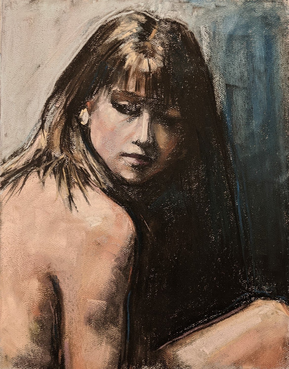 Pastel figure study