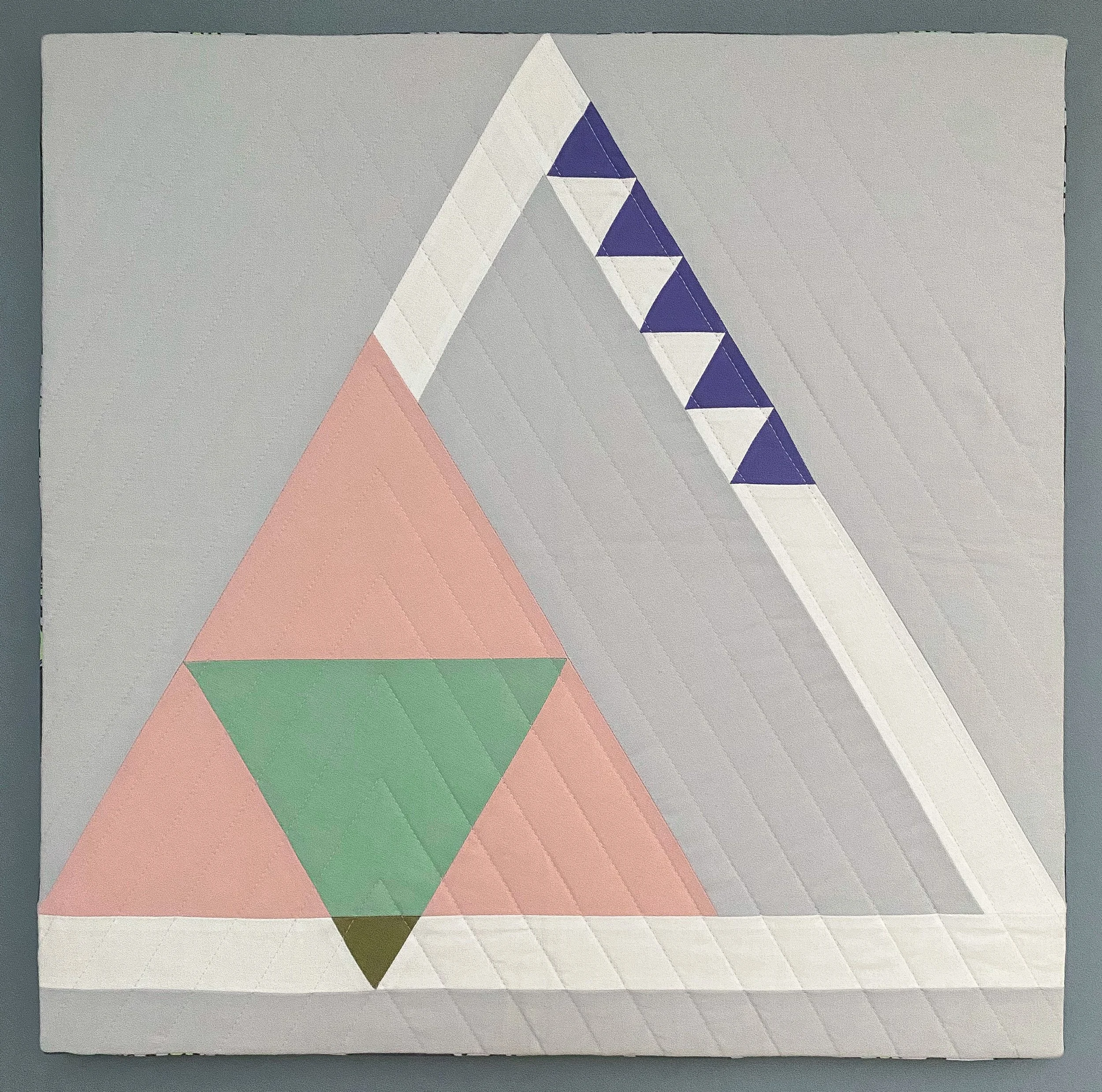 "Abstract Triangles II", 20x20 Textile stretched on canvas // Michelle Wilke