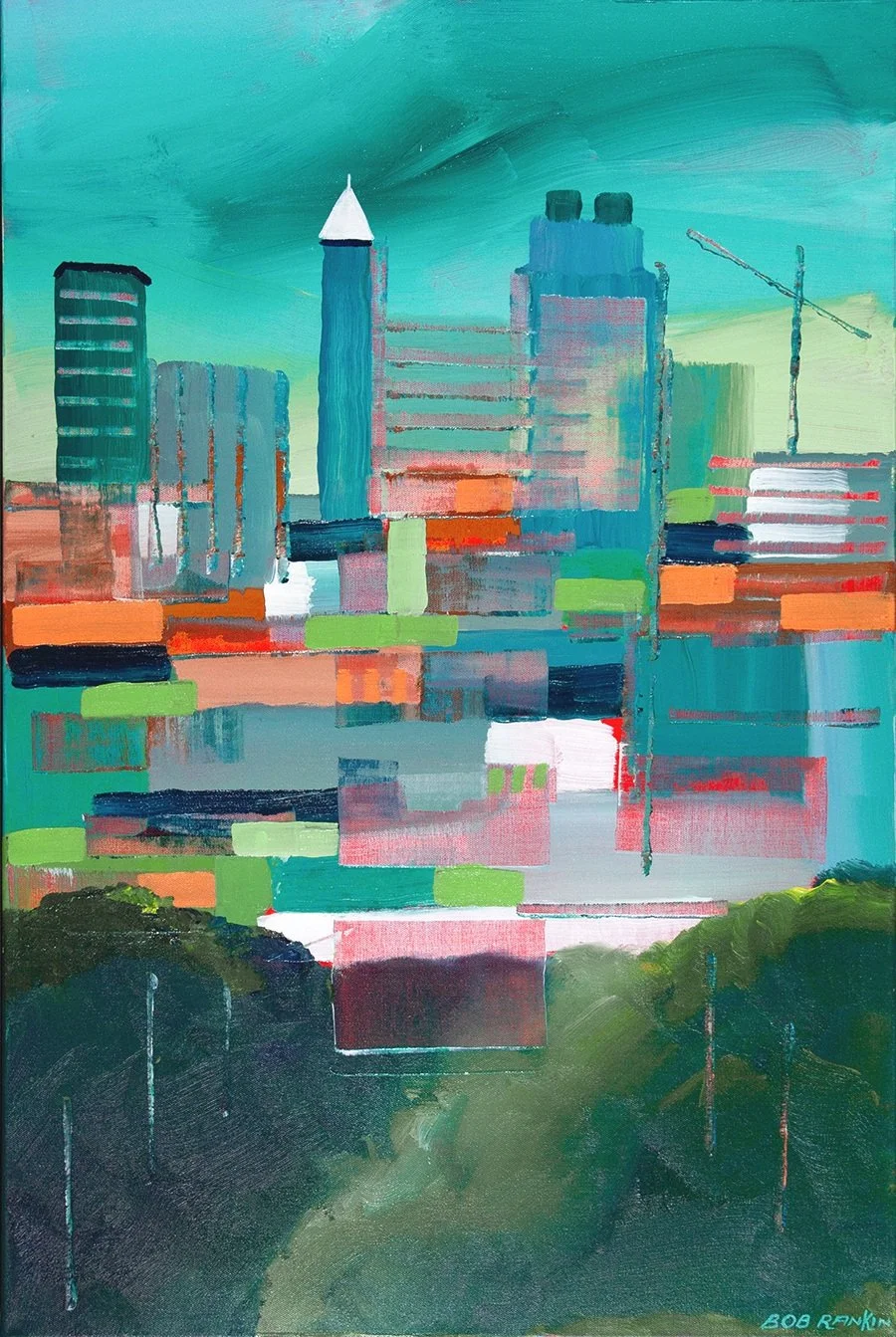 "Raleigh Abstract", 24x36 Acrylic on canvas //Bob Rankin