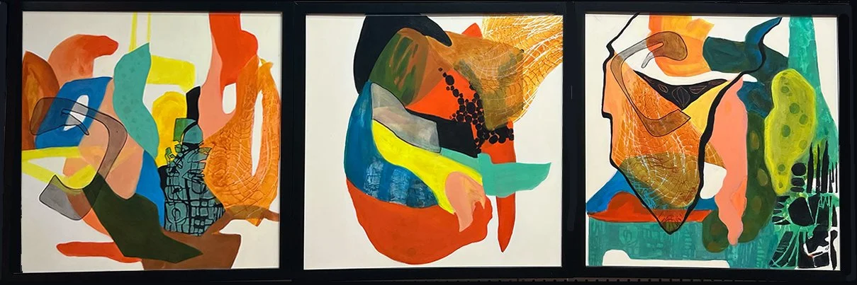 "Casting a Wide Net", 72x24 Acrylic on canvas // Diana Malin