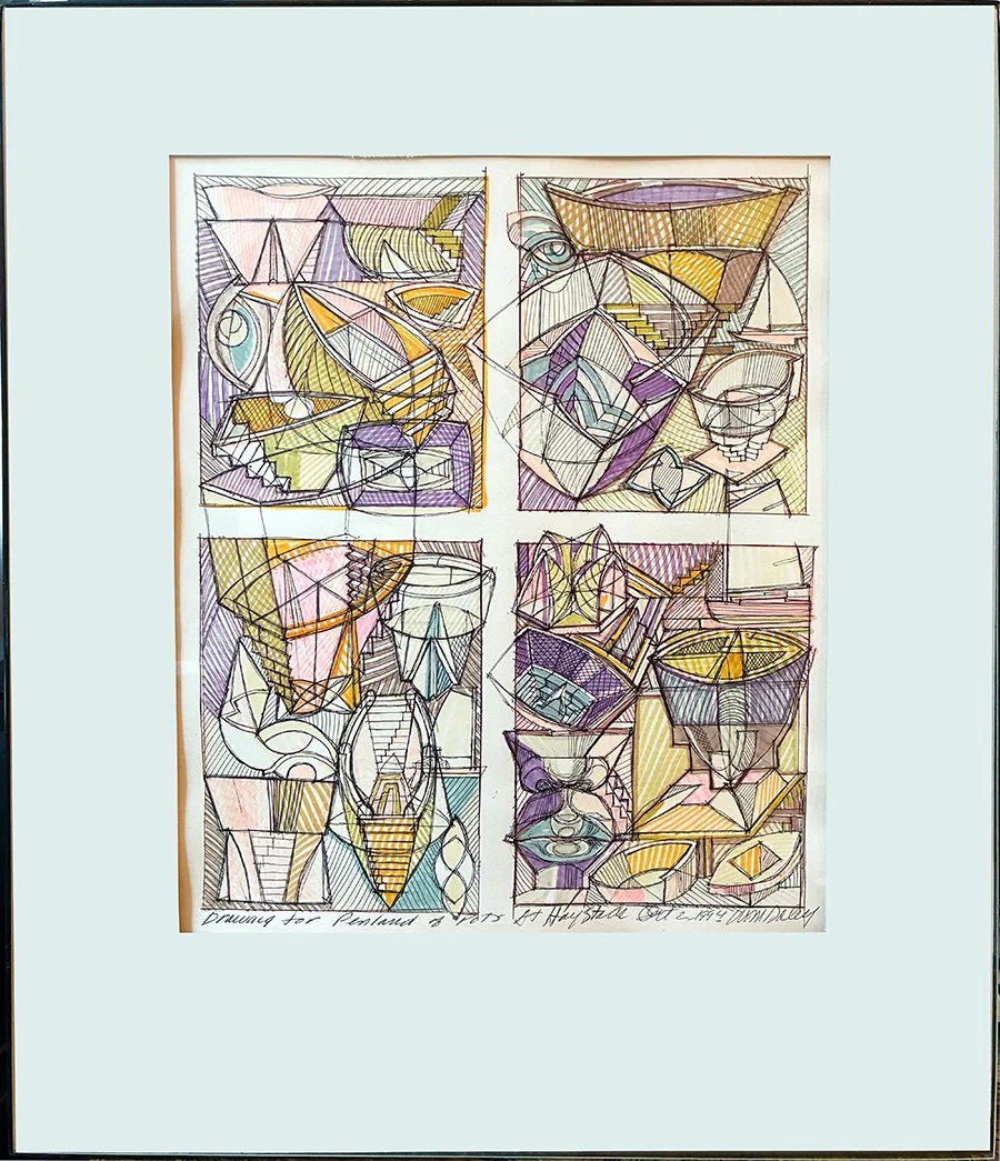 "Penland Pots", 16x20 Pen and marker on paper // William Daley