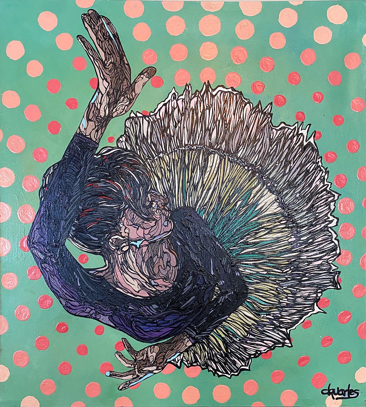 "Natesa", 36x40 Acrylic on canvas // Darius Quarles
