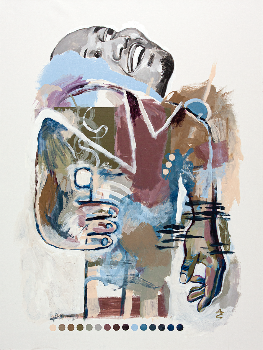 "Officer", 30x40 Acrylic on canvas // Adam D. Cohen