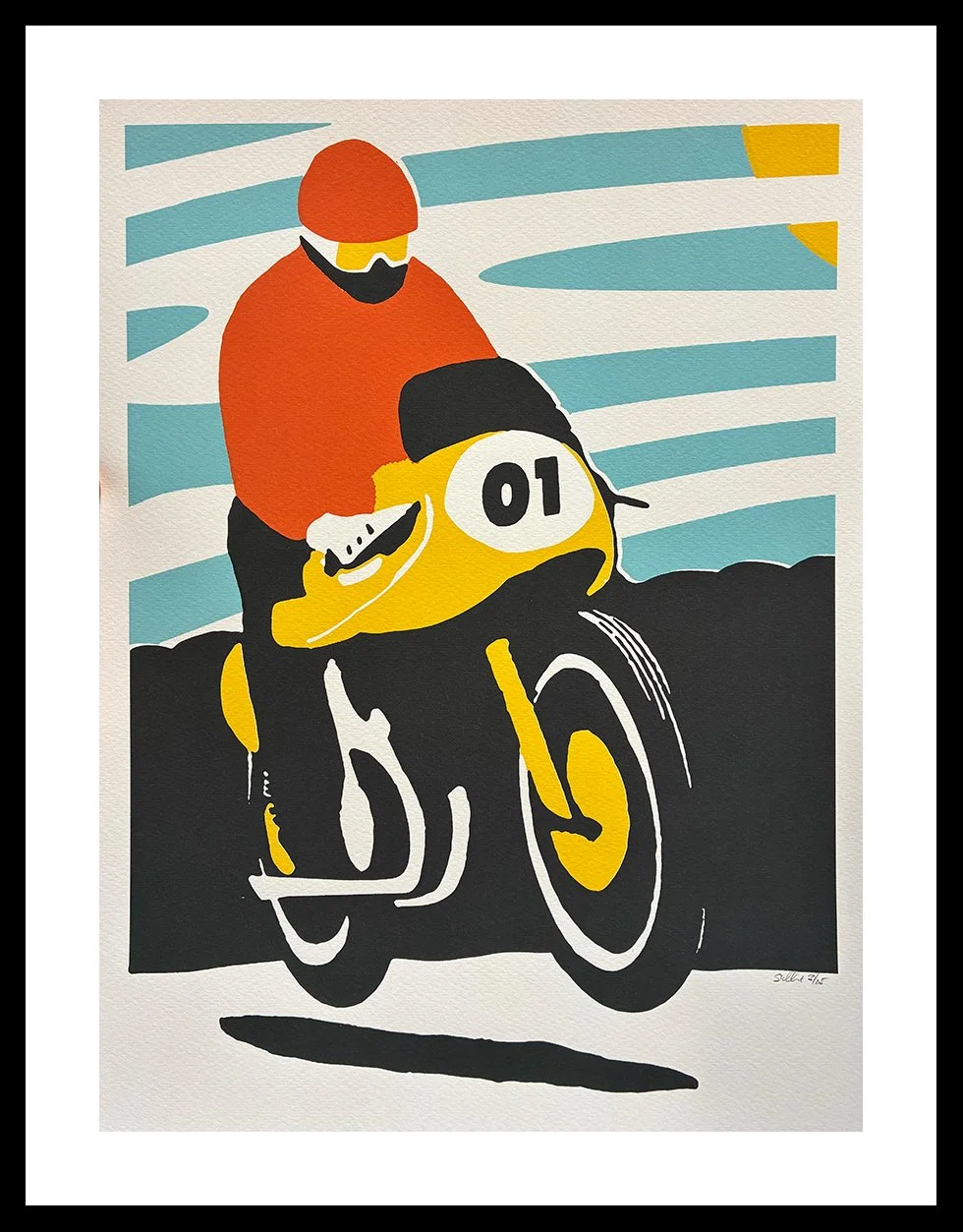 "Motorcycle", 14x18 Framed Giclee print // Skillet Gilmore