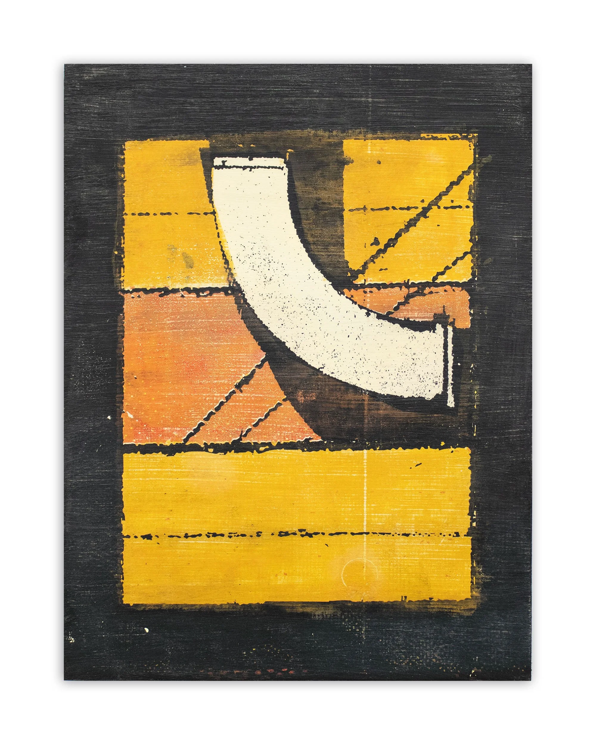 "Berico #2", 12x16 Acrylic and screen print on panel // Skillet Gilmore