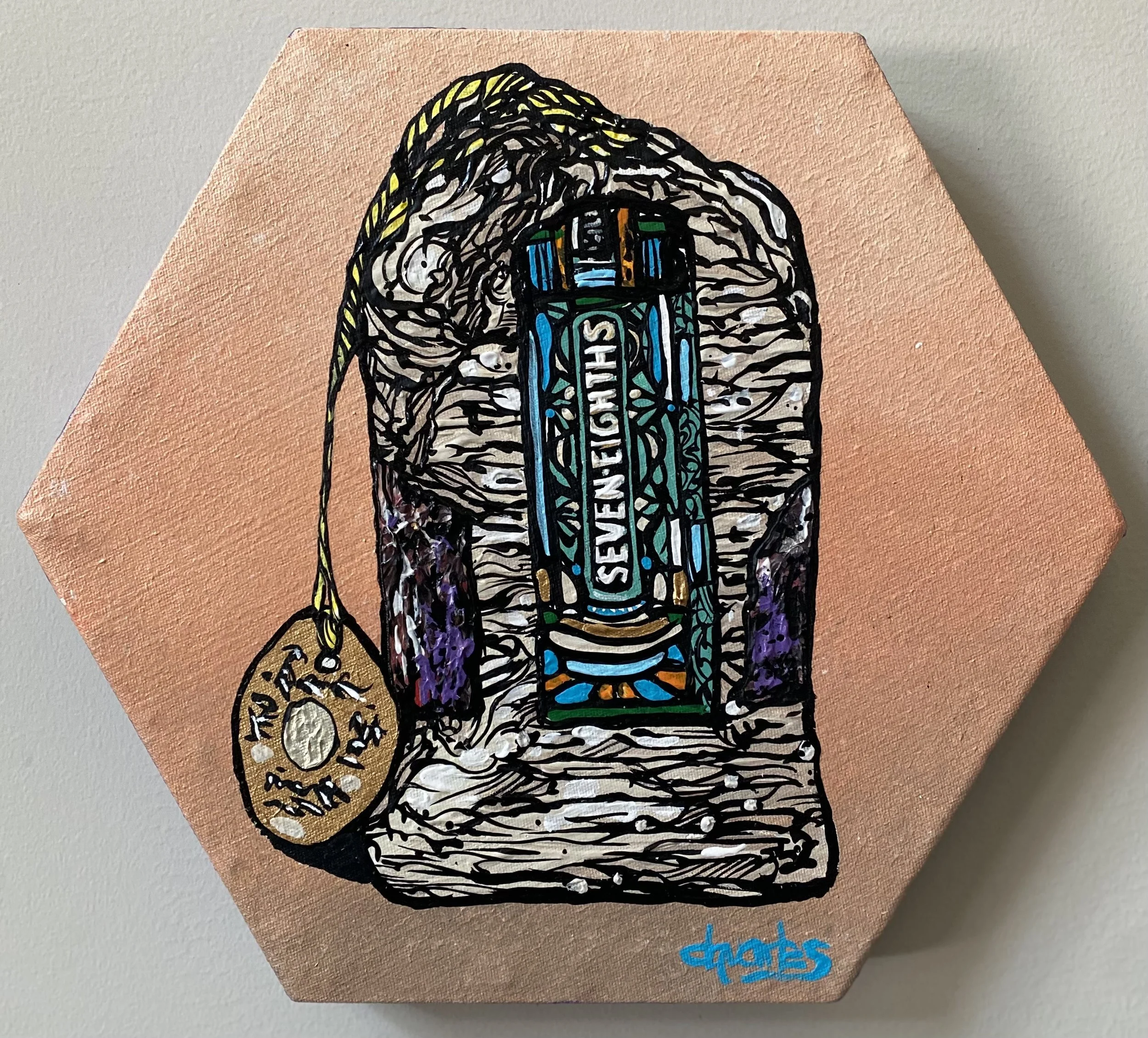 "Seven Eighths", 14x14 Acrylic on canvas // Darius Quarles