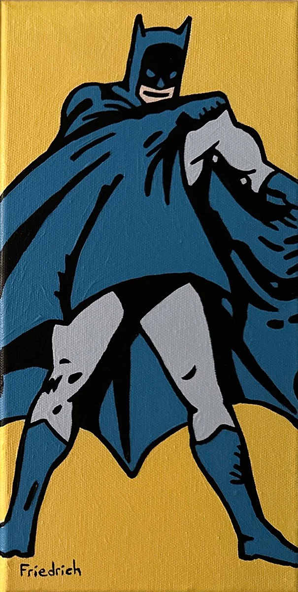 "Batman", 6x12 Acrylic on Canvas // Paul Friedrich