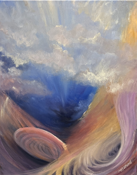 "Into the Vortex", 16x20 Oil on canvas // Marcia Moran