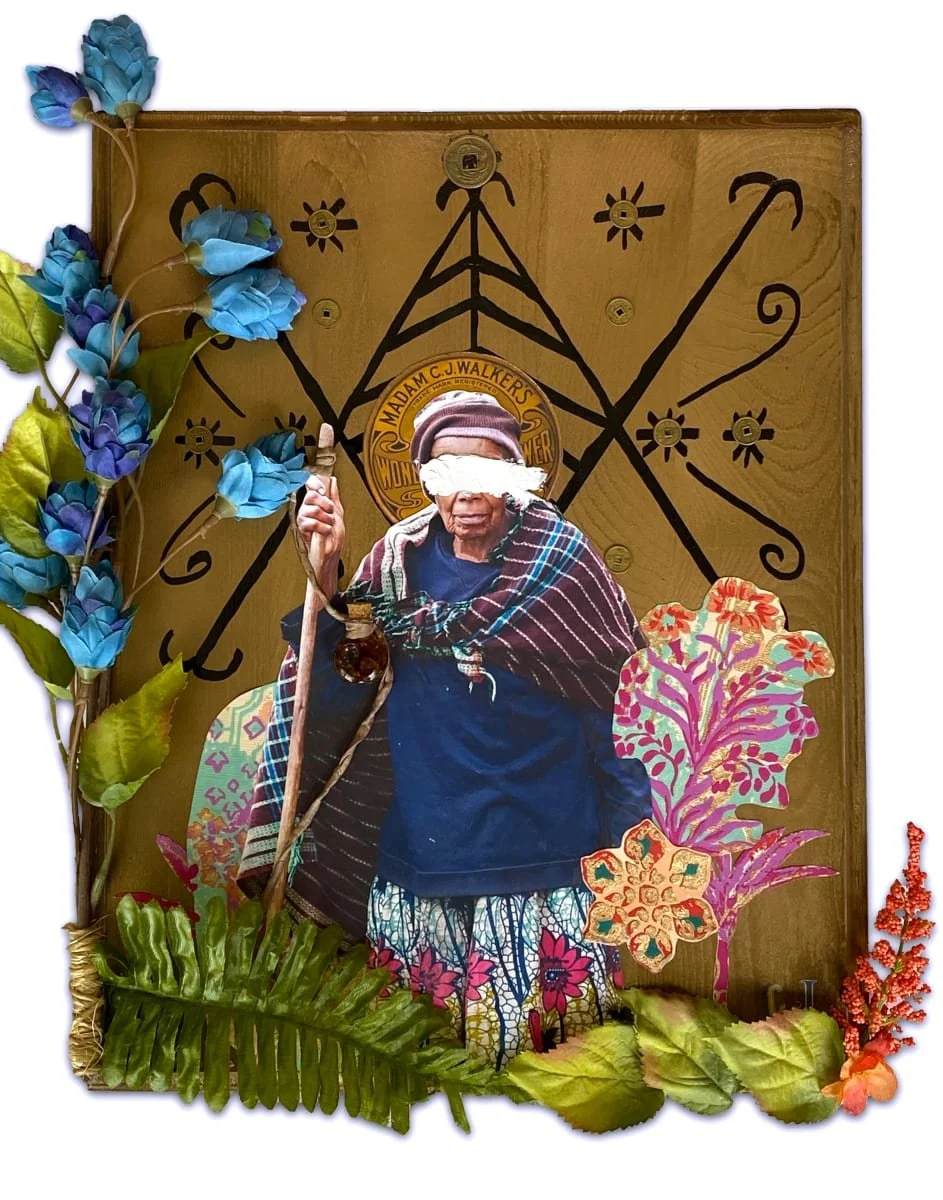 "Ayizan, Matron of the Marketplace", 11x14 Collage on Paper // CJ Murphy