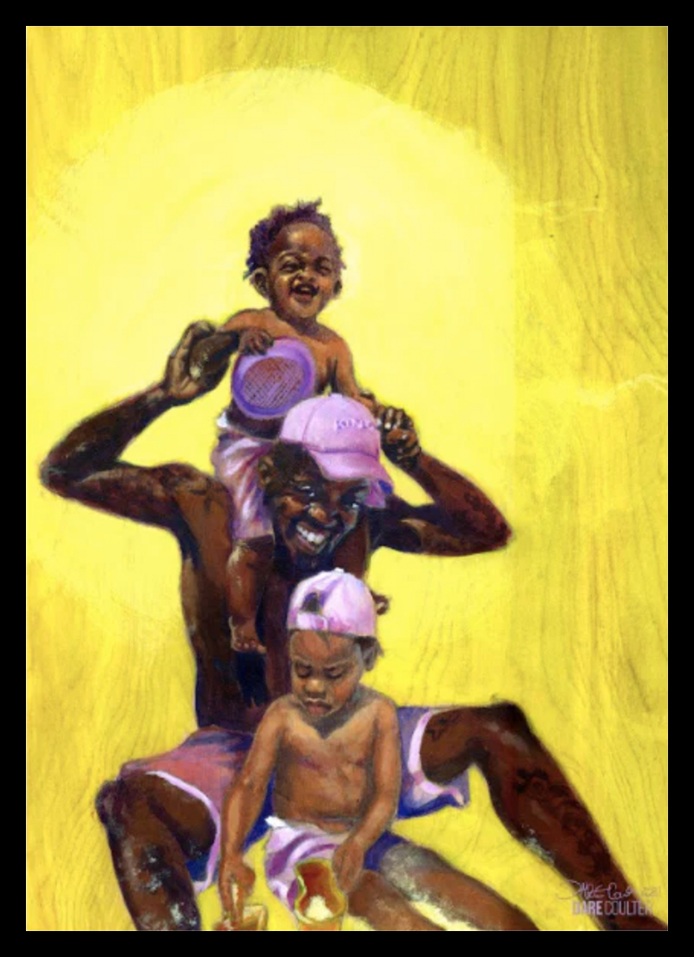 "Piggyback", Framed 9x12 print // Dare Coulter