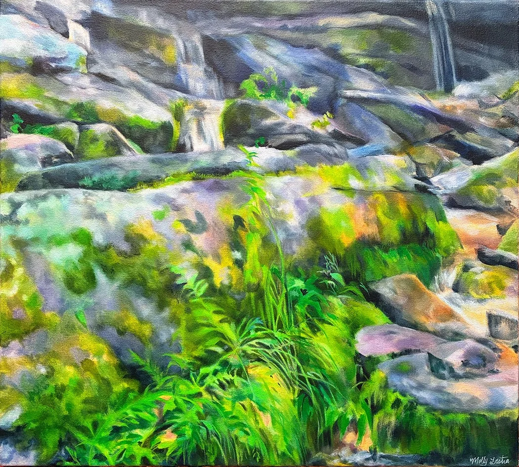 "It Sounds Different When I Say It Out Loud", 20x18 Acrylic on canvas // Molly Lastra