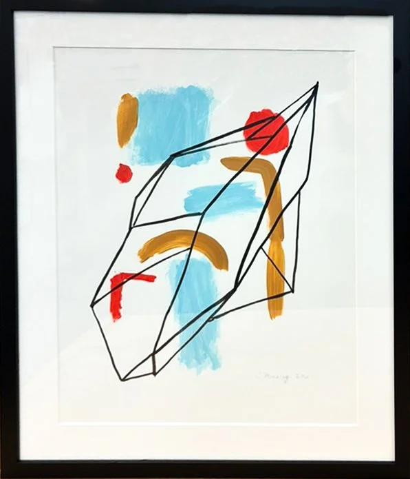 "Airlift", 31x37 Acrylic on Arches paper // Chieko Murasugi