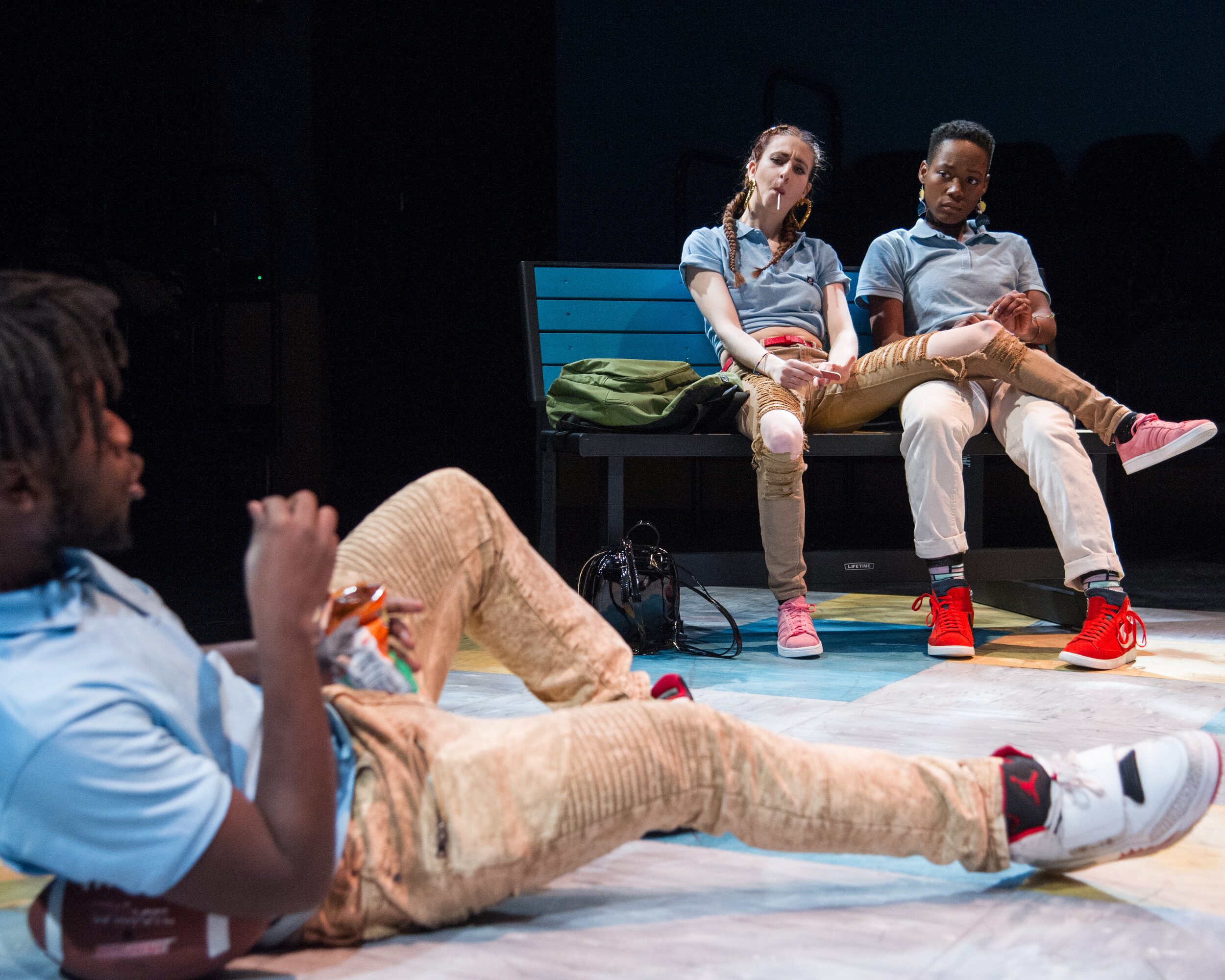 (left to right) Emmanuel Kyei-Baffour (De’Andre), Molly Shayna Cohen (Asha), Billie Krishawn (Raylynn)