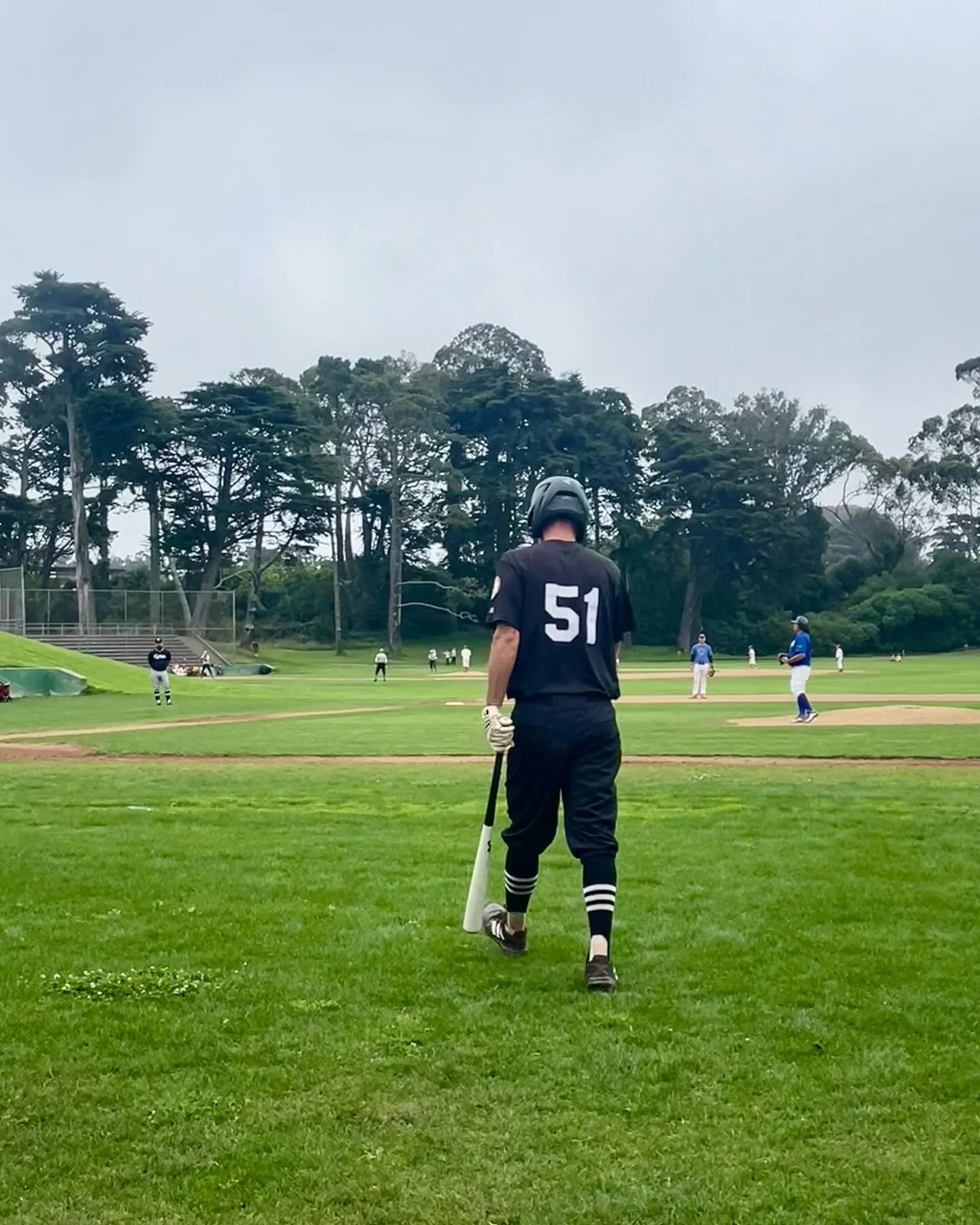 Big Rec ball field, San Francisco. Cap City Cobras vs Mission Street Dealers. #sandlotsocial #sandlotsocialclub #sandlotbaseball #bayareabaseball #hardball #goldengatepark #sanfrancisco #sanfran