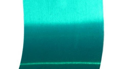 Real Zelmetalart powder coat sample — Teal