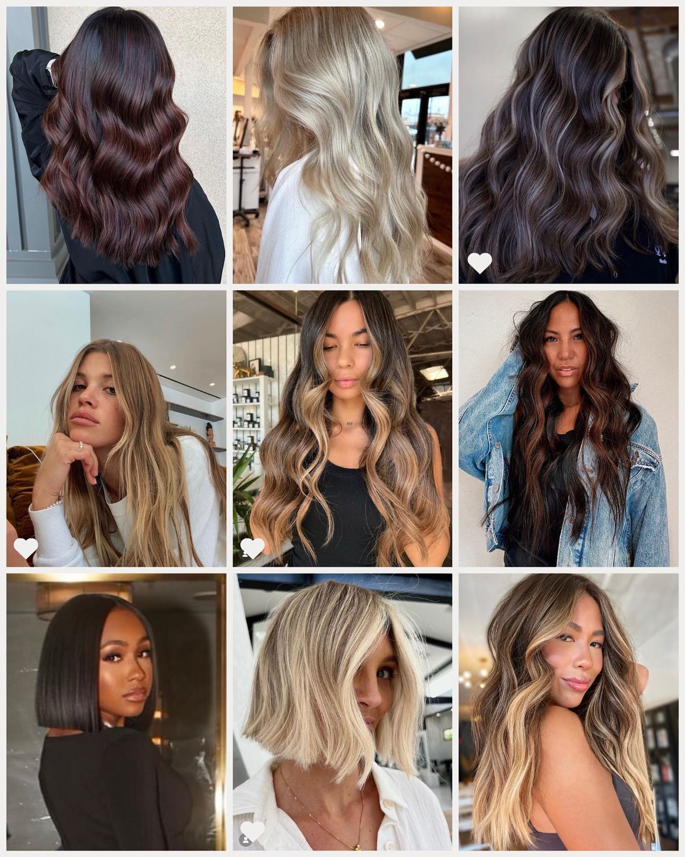 We're always on the lookout for fresh inspiration, and lately our team has been blown away by the incredible work of fellow stylists!

Check out some of our recent faves! Who knows, maybe you'll find your next hair inspo right here! 😉 💕 #hairart #h