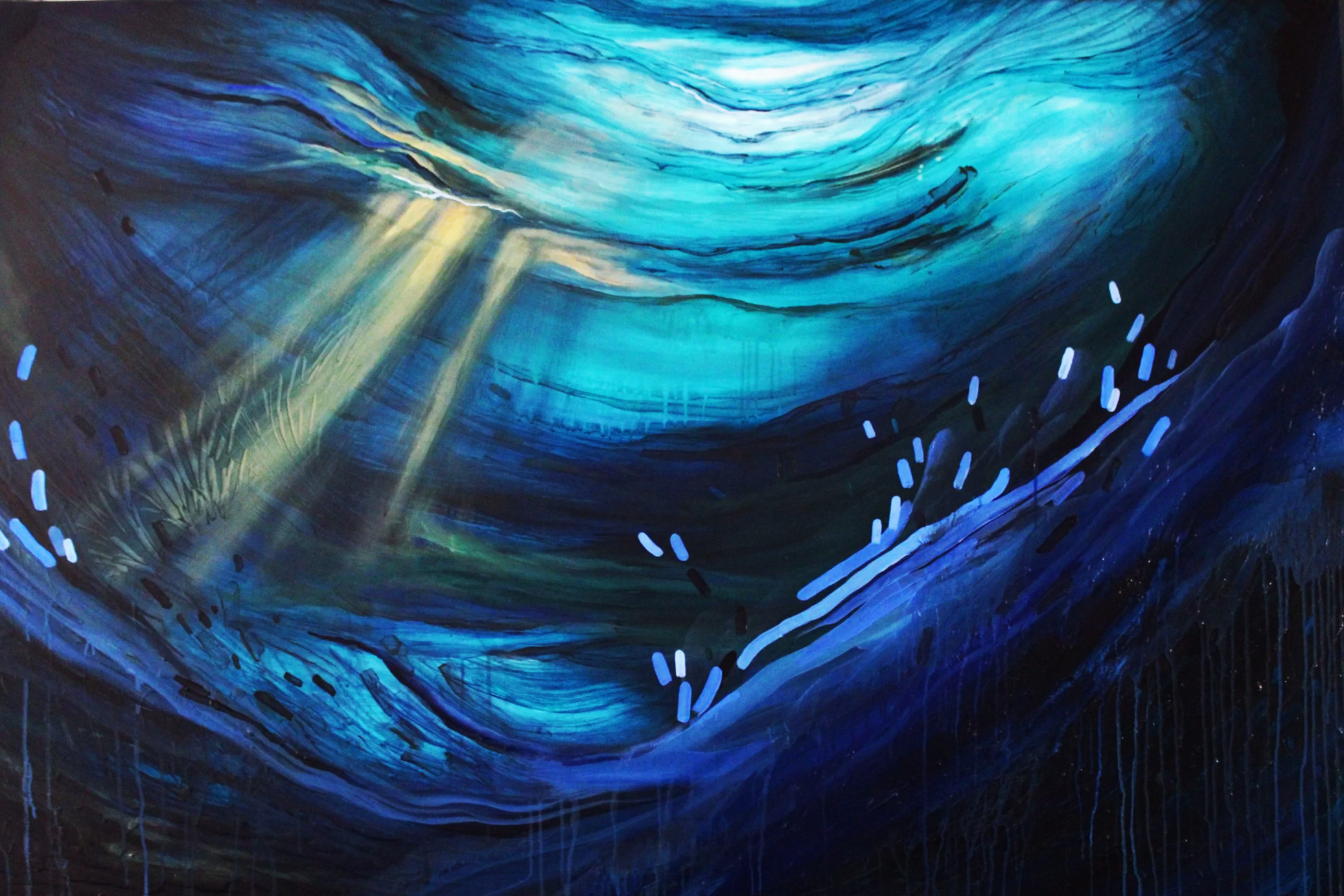 Light From Above. Acrylic on Canvas. 40in x 65in. 