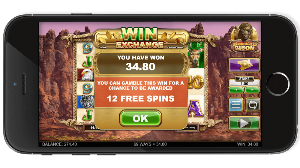 Bison Casino mobil nyeremény